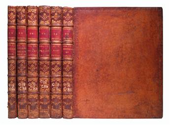 CREVENNA, PIETRO ANTONIO. Catalogue Raisonné de la Collection de Livres.  6 vols.  1775-76